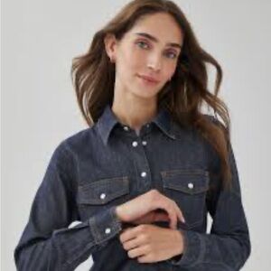 Joe Fresh Dark Blue Denim Shirt
